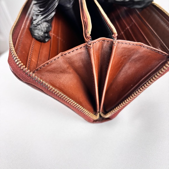 Burberry Brown Beige Fabric and Leather Leighton Continental Wallet Authentic - Picture 13 of 13